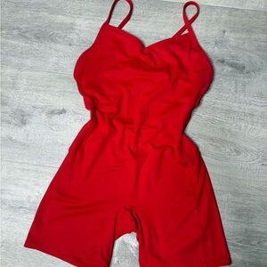 Red Sleeveless Bodysuit